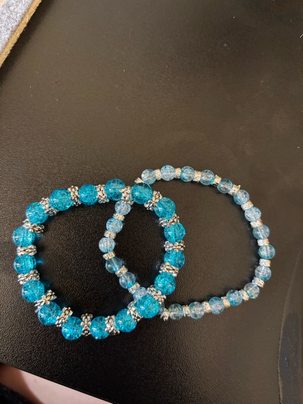 Aqua Frost Bracelet Set 9” - Picture 3 of 5